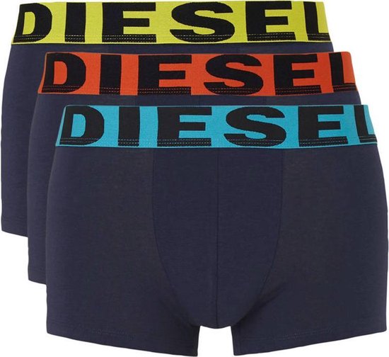 Diesel - Heren - 3-Pack Shawn Boxershorts Donkerblauw - Blauw - S | bol.com
