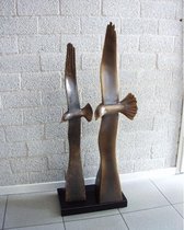 Beeld - sculptuur - adelaars - polyresin - 100 cm hoog