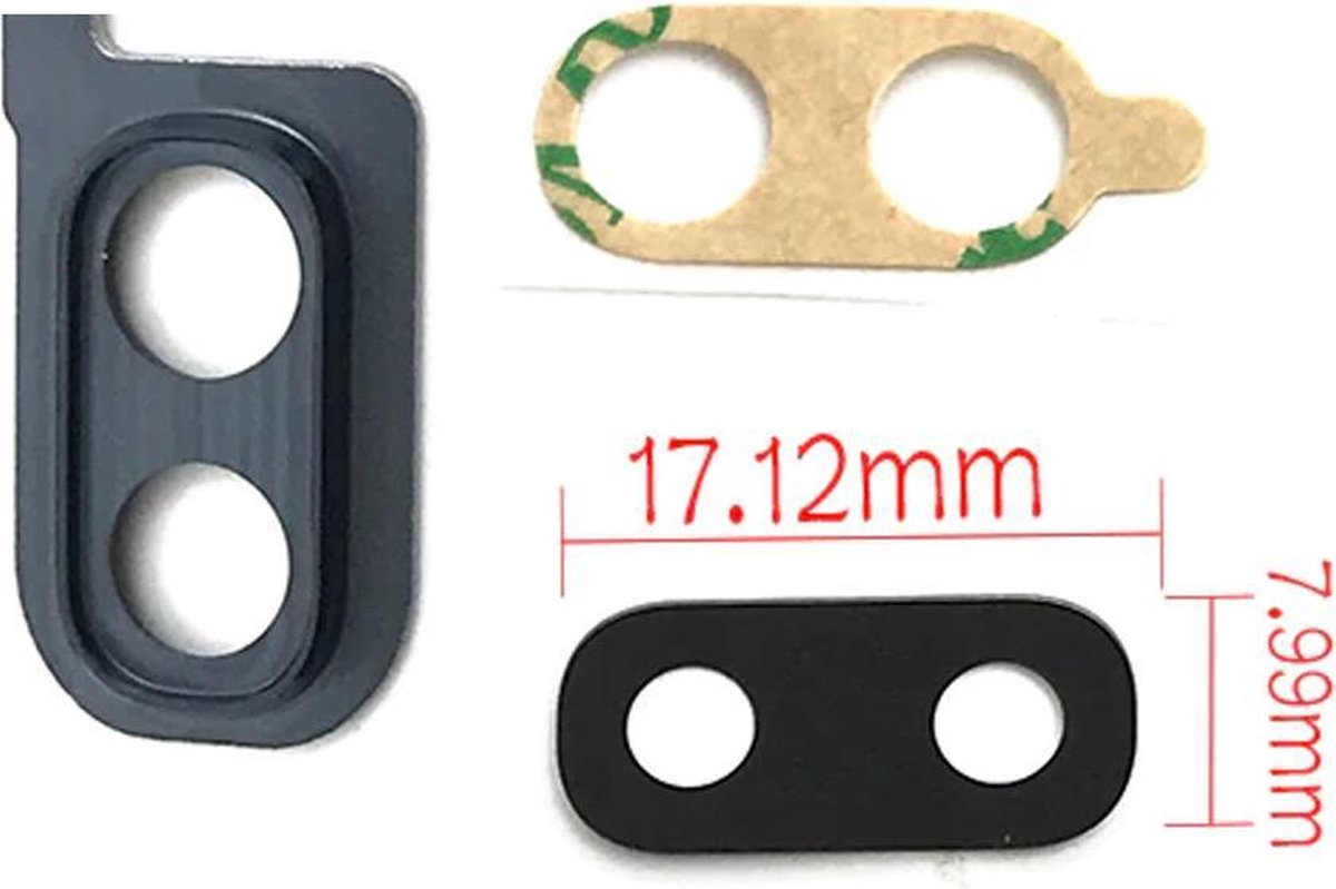 Achter camera cover met lens glas voor de Samsung Galaxy A40 – zwart