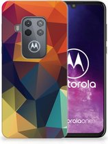 TPU Hoesje Motorola One Zoom Polygon Color