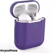 Siliconen Bescherm Hoes Cover Case Geschikt Voor Apple AirPods - Paars