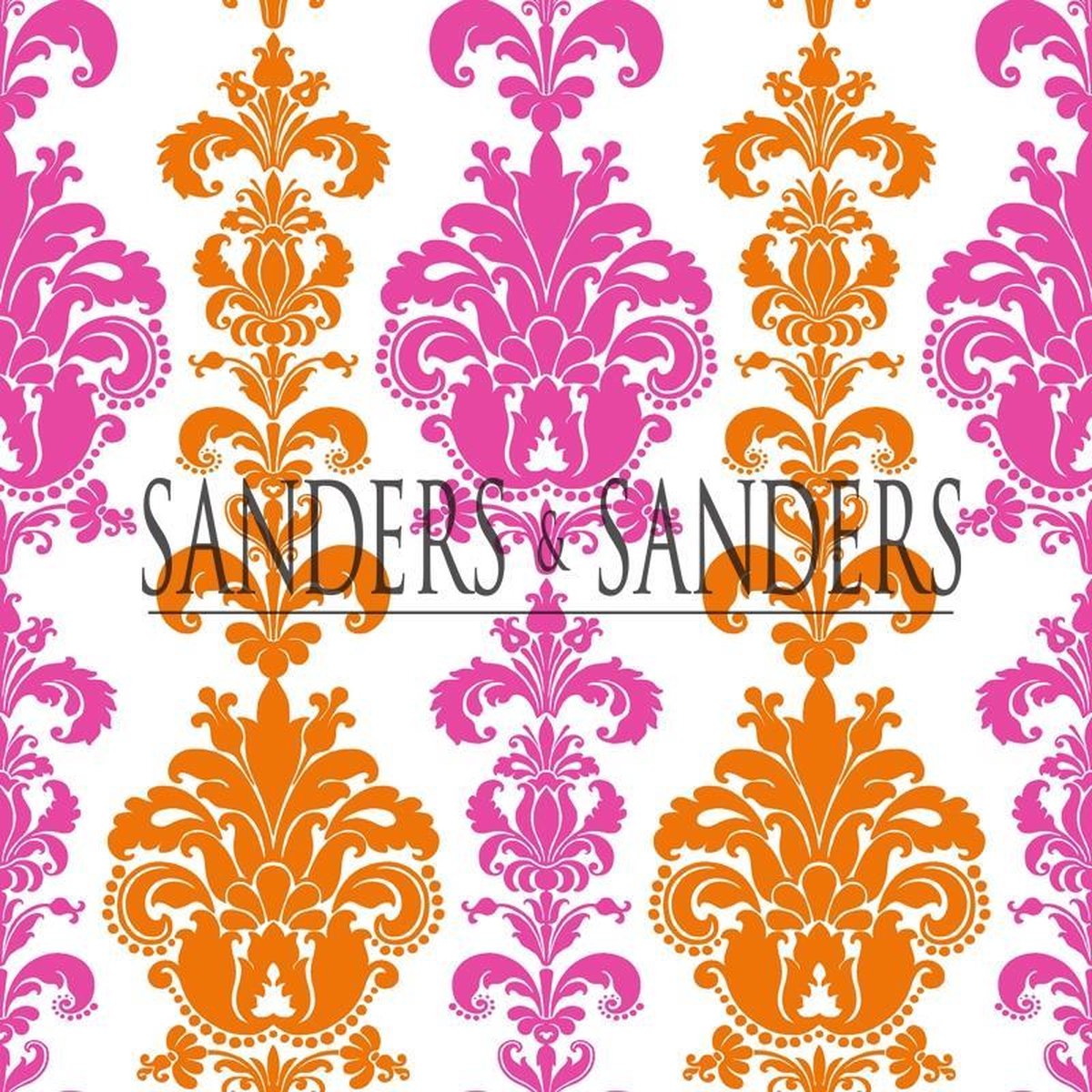 Sanders & Sanders behang barokprint roze en oranje - 53 cm x 10.05 m - 935222