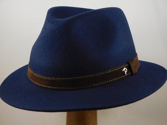 Panizza wolvilt hoed 'Potenza' / blauw maat 59 | bol.com