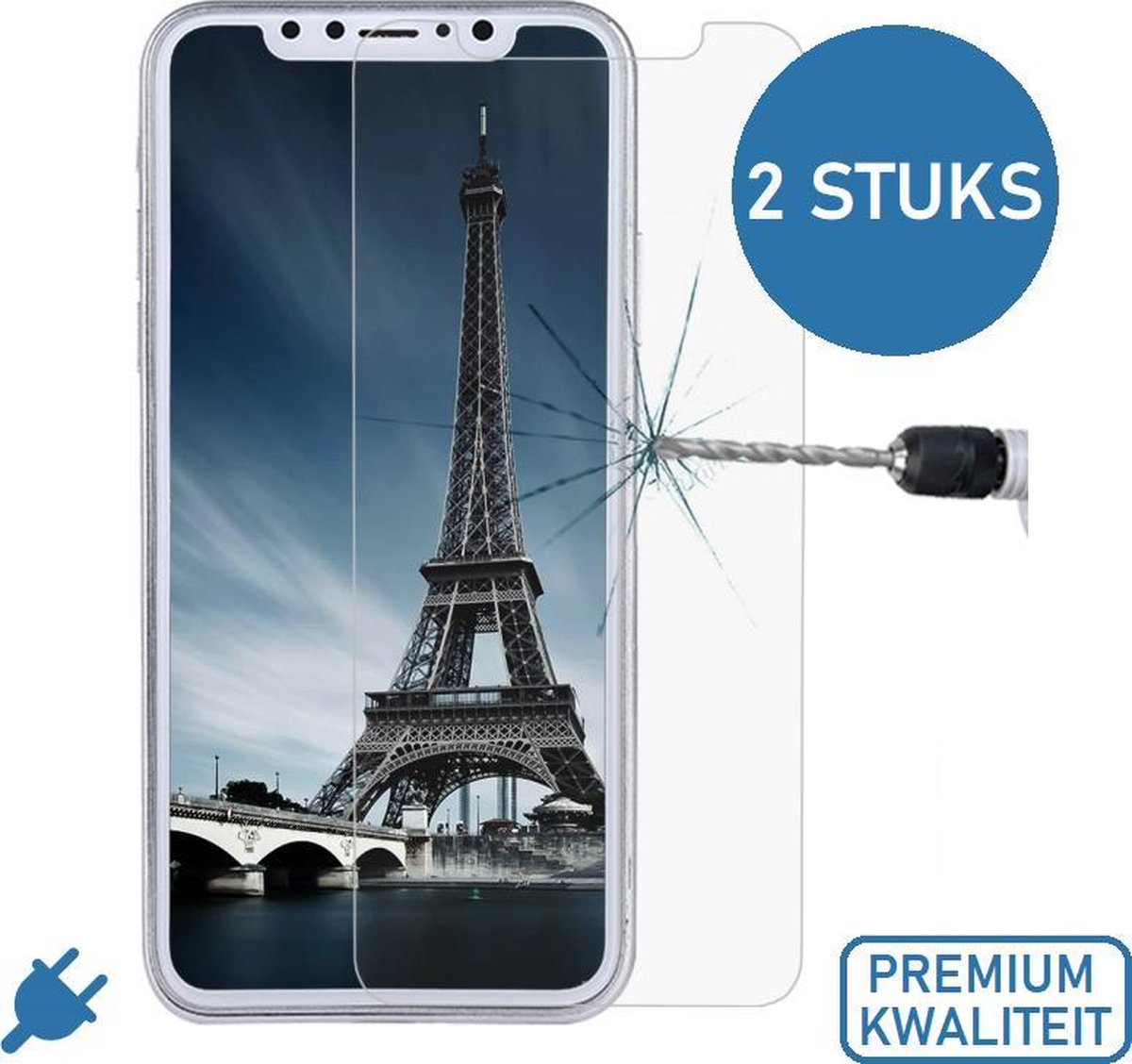 iPhone X Screenprotector | 2 STUKS - DUO-PACK |Gehard Glas | Tempered Glass | Premium Kwaliteit