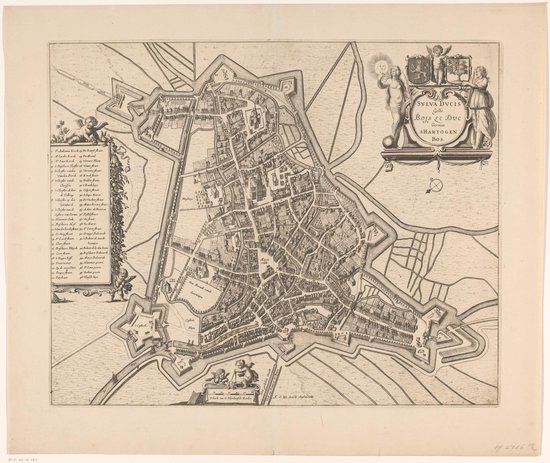 Poster Historische Oude Kaart Den Bosch - Stadsplattegrond - 1649 - Large -... bol.com