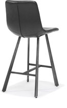 BARKRUK QUAD ZWART LEDERLOOK ZWART - Set van 2