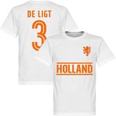 Nederlands Elftal De Ligt Team T-Shirt - Wit - XXXXL