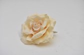 Kunstbloemen En Overige - Iced Rose Head W/clip Reims 10cm Champagne