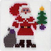 Hama midi KERSTMAN MET KERSTBOOM strijkkralen vormpje / figuur / grondplaat voor normale strijkparels (strijkkralenbordje, legbordje feestdagen / Kerstmis, kinderen cadeau idee!)