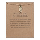 Kasey Light As A Feather Ketting - Veer hanger aan ketting - Geluksketting