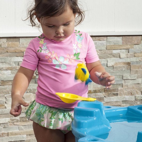 Step2 Spill and Splash Watertafel - Met 11 accessoires en parasol - Waterspeelgoed voor kind - Activiteitentafel met water voor de tuin / buiten - Step2