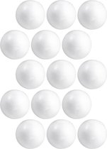 15x Hobby/DIY piepschuim bal/bol 10 cm - Kerstballen maken - Knutselen basis materialen/hobby materiaal