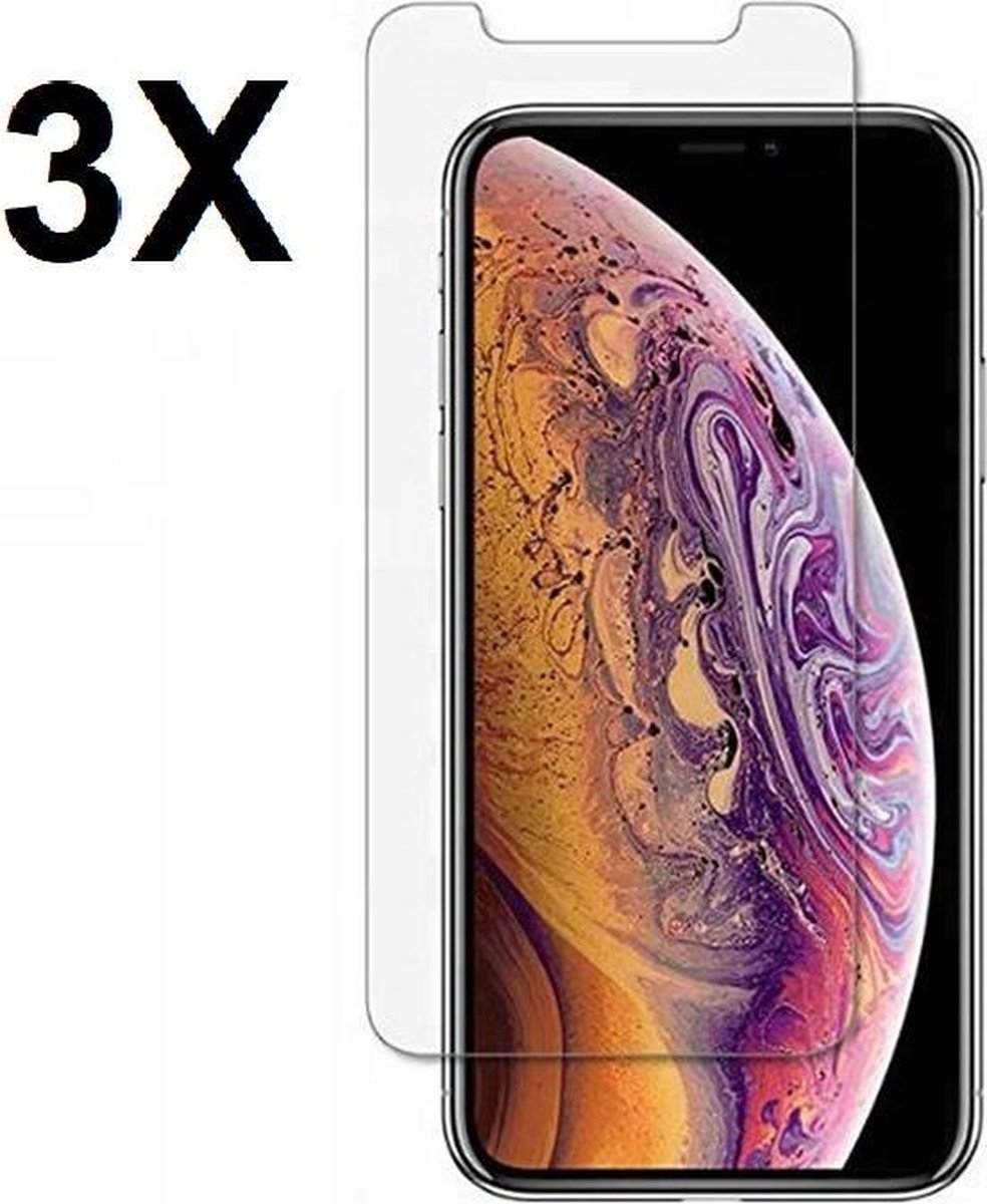 Geschikt voor iPhone 11 Pro Max Screenprotector - 11 Pro max Screen Protector 3x Bescherm Glas