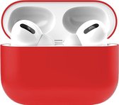 Apple Airpods Pro Siliconen - Case - Hoesje - Geschikt voor Apple Airpods Pro -  Rood