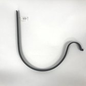 Wandhaak Gebogen -  32x32x2cm -  Zwart
