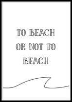 Poster To Beach - 50x70cm - Poster Zomer