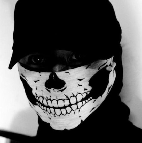 Stoere Skull Gezichtsmasker - Skull Mask  – Bivakmuts – Ski Masker – Face Masker – Motor kleding – Motor Accessoires – Uitstraling – Kou – Winter – Zomer – Wind dicht