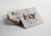 Hond Shih Tzu | Houten Onderzetters 6 Stuks