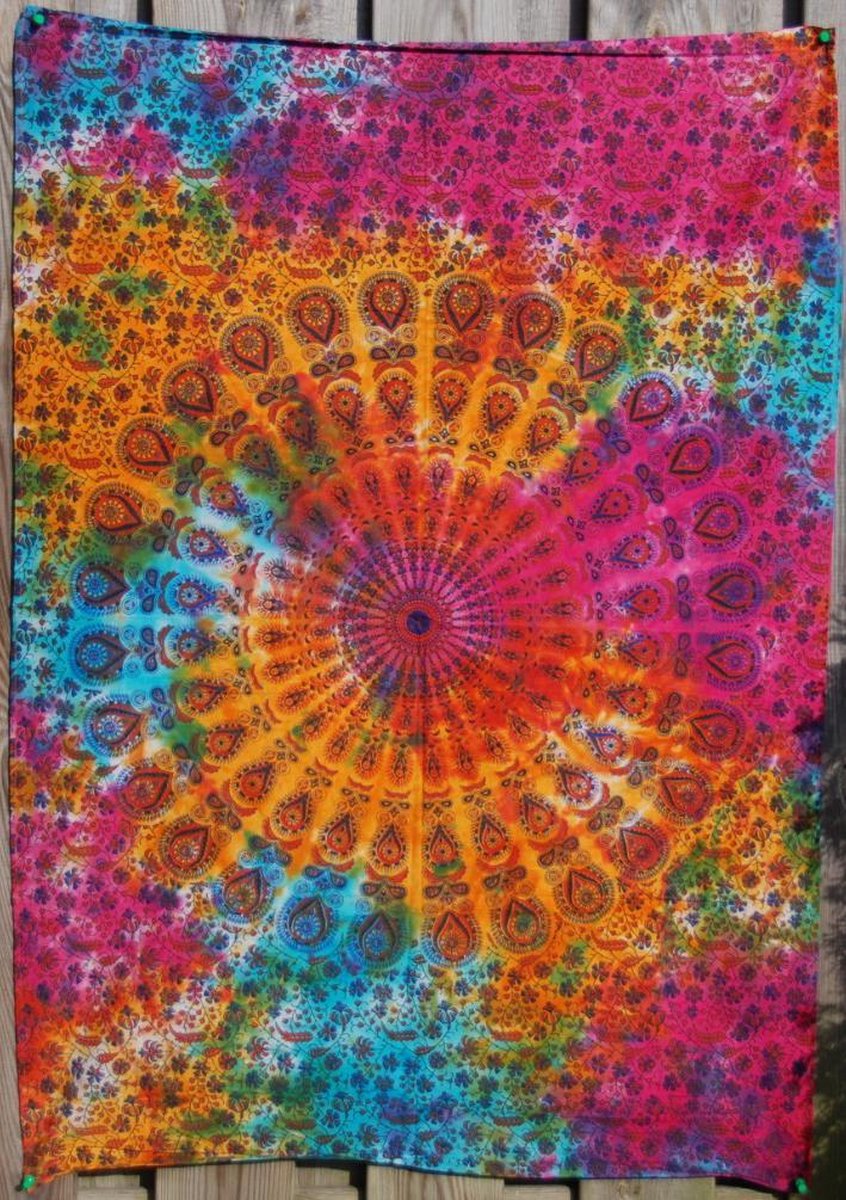 Ancient Wisdom - Wandkleed - Katoenen wanddecoratie multicolor one size - wandtapijt - muurdecoratie - mandala - vintage - decoratiebox