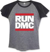 Run DMC Dames Tshirt -S- Logo Grijs