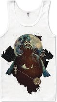 Him Mouwloze top -XL- Death Colour Wit