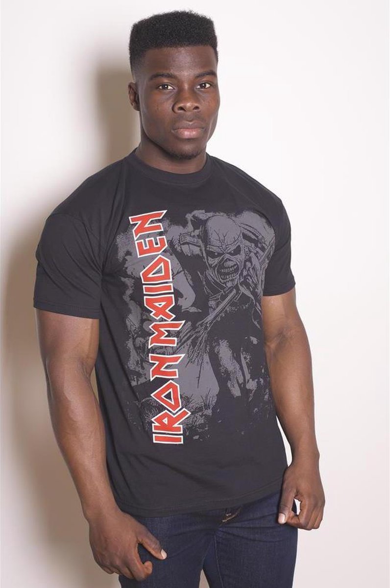 Iron Maiden - Hi-Contrast Trooper Heren T-shirt - XXL - Zwart