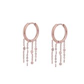 Go Dutch label hanging rounds oorbel E9808-3 Rosé