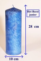 Design kaars "het Beest junior", blauw polyimico, hoogte: 29 cm Gemaakt door Candles by Milanne