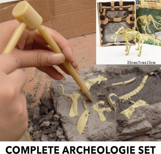 Archeologie mammoet set. Graaf een Mammoet skelet uit klei. Geweldige  Archeologie Kit... | bol.com