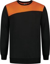 Tricorp Sweater Bicolor Naden 302013 Zwart / Oranje - Maat S