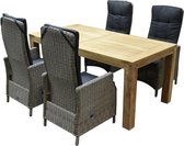 Empoli Krista dining tuinset 180x95xH77,5 cm 5-delig verstelbaar