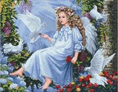 Wizardi Diamond Painting Kit Angels and Doves WD2405