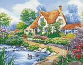Kit de peinture diamant Wizardi Duck Pond Cottage WD2404