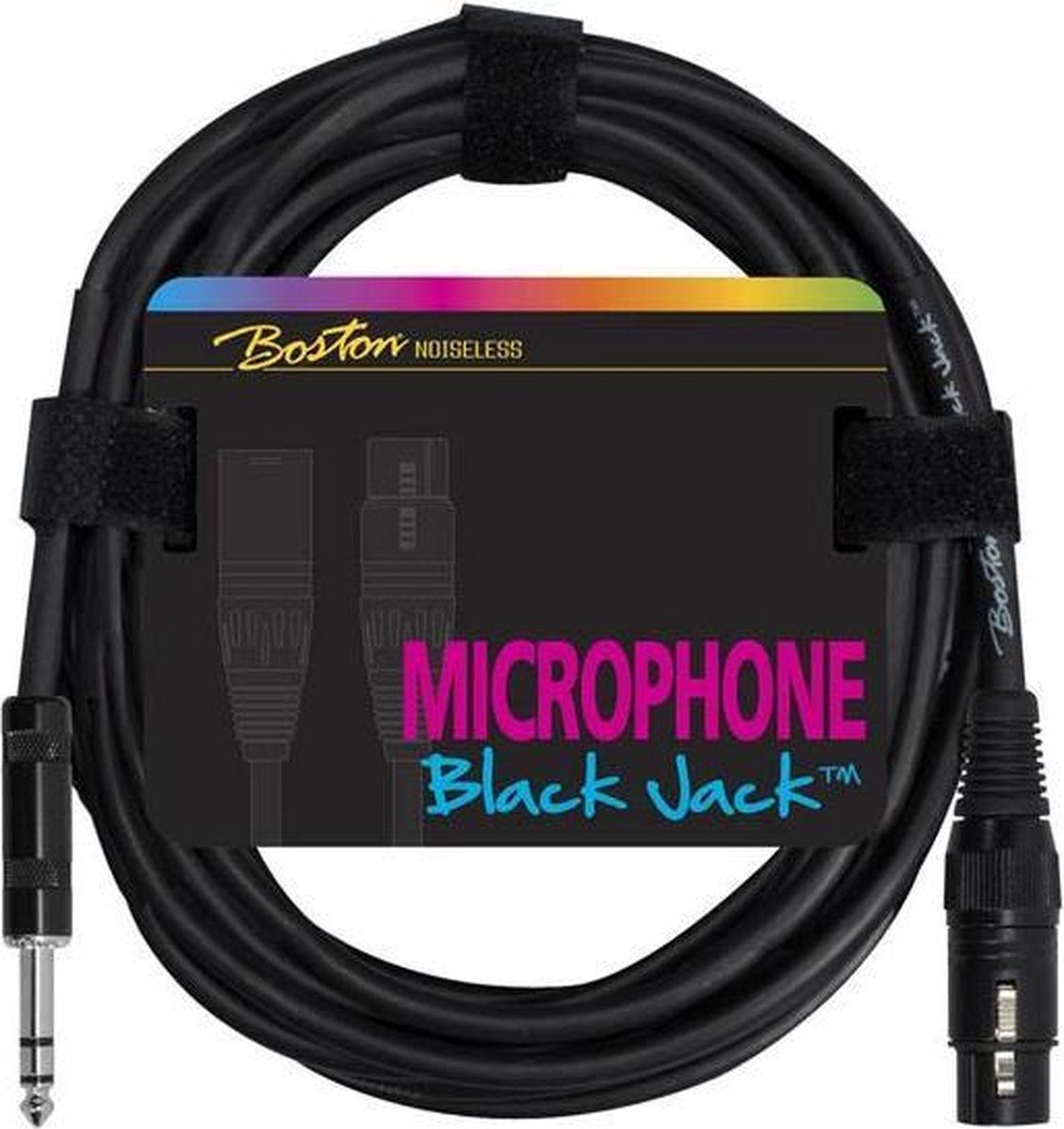 microfoonkabel, zwart, 5 meter, 1x XLR3f + 1 x jack 3-polig gebalanceerd