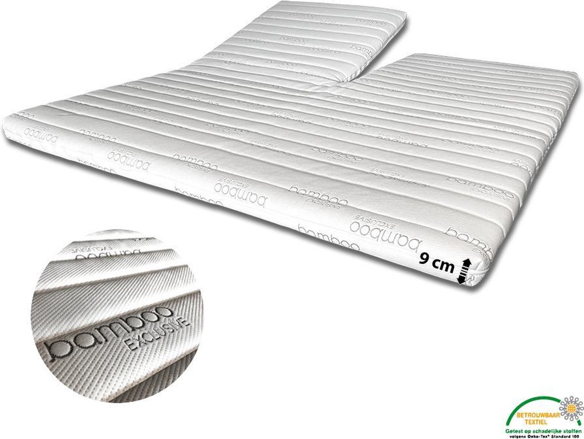 Split TopperTopmatras 180/200 Koudschuim HR55 Bamboo 9cm bol