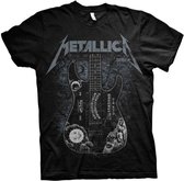 Metallica Heren Tshirt -M- Hammett Ouija Guitar Zwart