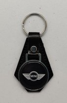 Sleutelhanger - Mini - Mini Cooper - Leer - Leather - Metaal - Auto