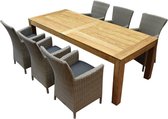 Capri Krista dining tuinset 240x95xH77,5 cm 7-delig  grijs