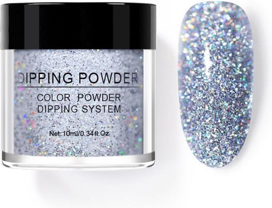 Verstelbaar rand aantal Dip poeder nagels - Snow Glitter - Geschikt voor acryl nagels - Nail art -  Dip powder... | bol.com