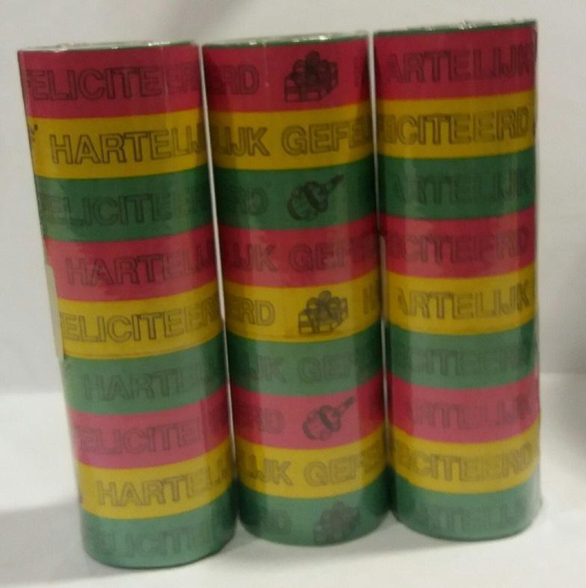 Afbeelding van product Merkloos / Sans marque  set serpentine rollen - hartelijk gefeliciteerd