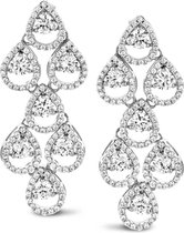 Velini jewels -EA6469W -Oorbellen -925 Zilver gerodineerd -Cubic Zirkonia
