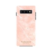 Paradise Amsterdam 'Mineral Peach' Fortified Phone Case - Samsung Galaxy S10+ - roze steen marmer design telefoonhoesje