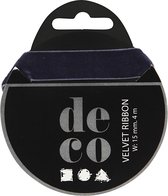 Creotime Fluweellint 15 Mm X 4 M Donkerblauw
