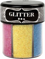 Glitter, 6x13 gr, kleuren assorti