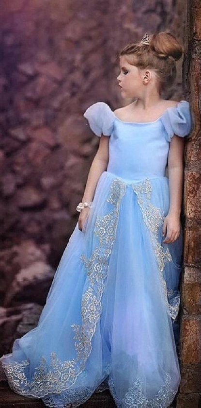 Prinsessen kleed met sleep 134/140 | bol.com