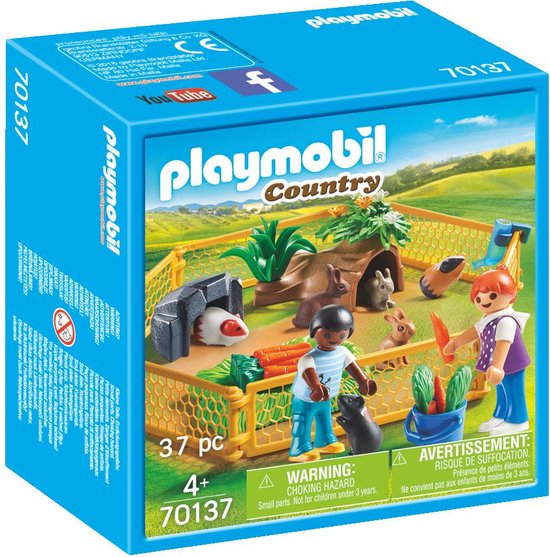 Onderbreking Rijd weg paling PLAYMOBIL Country Kinderen met kleine dieren - 70137 | bol.com