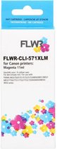 FLWR - Inktcartridge / CLI-571XL / Magenta - Geschikt voor Canon