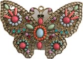 Petra's Sieradenwereld - Magneetbroche vlinder gekleurd