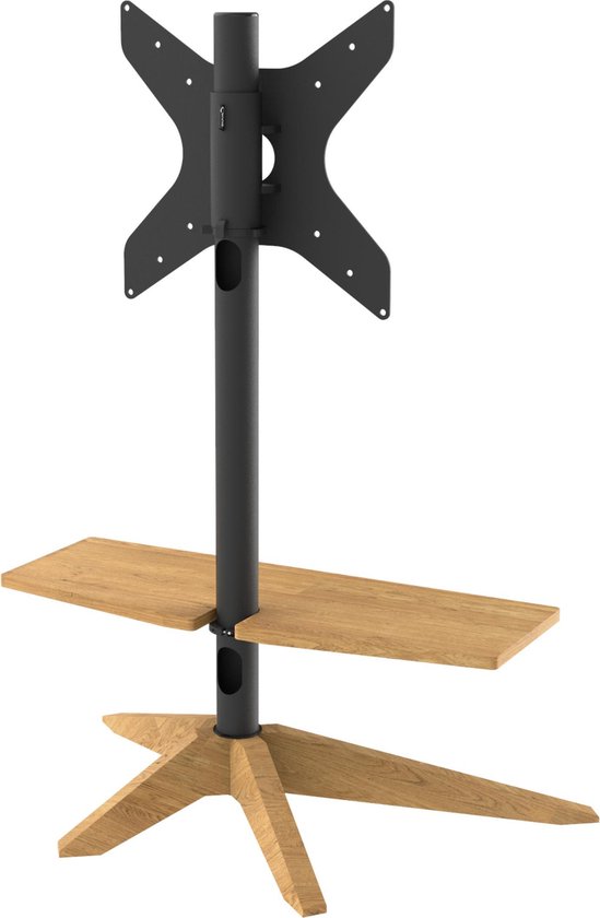 Cavus CROSS Design Tv Floor Stand - Meuble TV en bois de chêne Massief  adapté aux... | bol.com