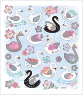 Creotime Stickervel Zwanen 16,5 X 15 Cm 28 Stuks